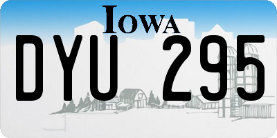 IA license plate DYU295