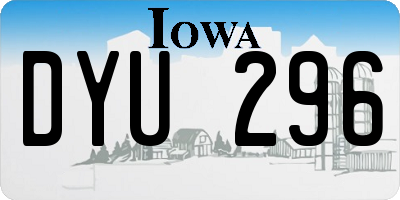 IA license plate DYU296