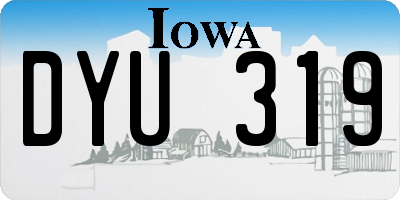 IA license plate DYU319
