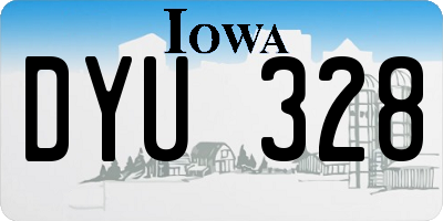 IA license plate DYU328