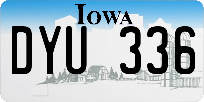 IA license plate DYU336