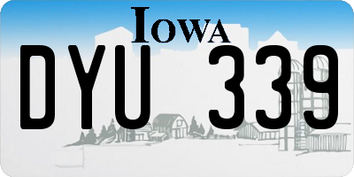 IA license plate DYU339