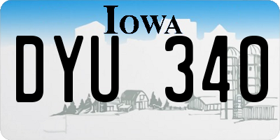IA license plate DYU340
