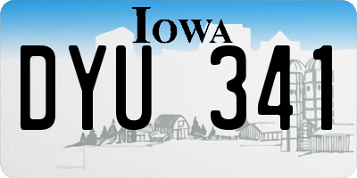 IA license plate DYU341