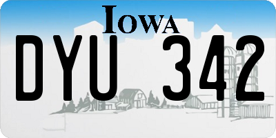 IA license plate DYU342