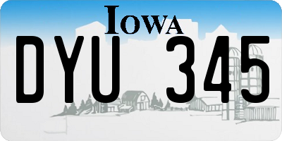 IA license plate DYU345