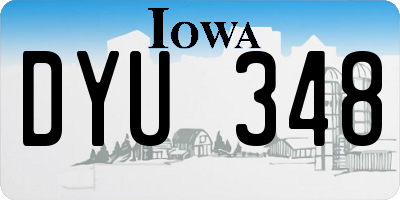 IA license plate DYU348