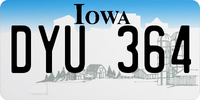 IA license plate DYU364