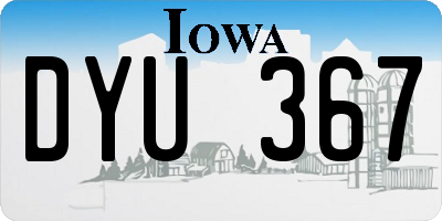 IA license plate DYU367