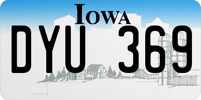 IA license plate DYU369