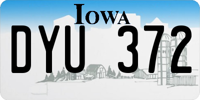 IA license plate DYU372