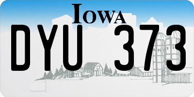IA license plate DYU373