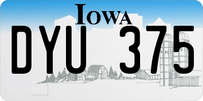IA license plate DYU375