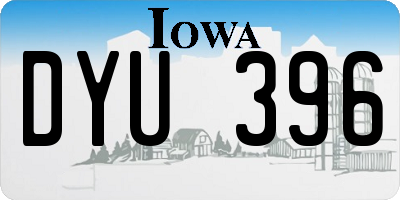 IA license plate DYU396