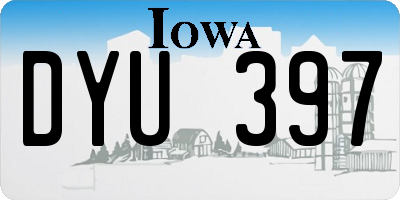 IA license plate DYU397