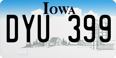 IA license plate DYU399