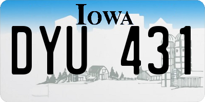 IA license plate DYU431