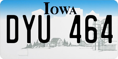 IA license plate DYU464