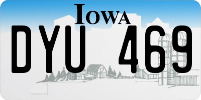 IA license plate DYU469