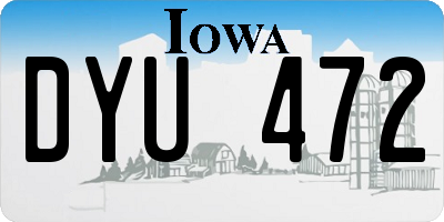 IA license plate DYU472