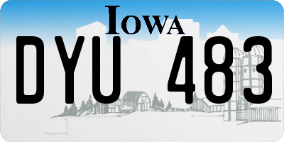 IA license plate DYU483