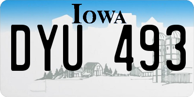 IA license plate DYU493