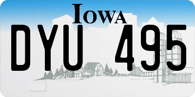 IA license plate DYU495