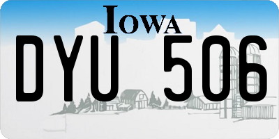 IA license plate DYU506