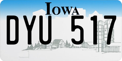 IA license plate DYU517