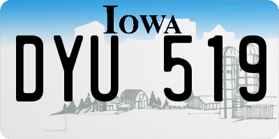 IA license plate DYU519