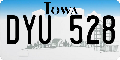 IA license plate DYU528