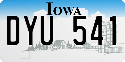 IA license plate DYU541