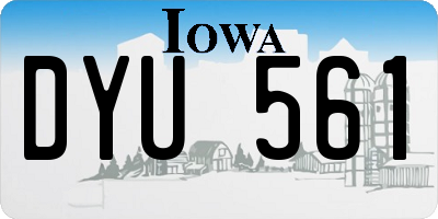 IA license plate DYU561