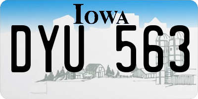 IA license plate DYU563