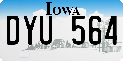 IA license plate DYU564