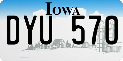 IA license plate DYU570