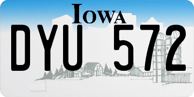 IA license plate DYU572