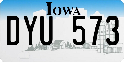 IA license plate DYU573