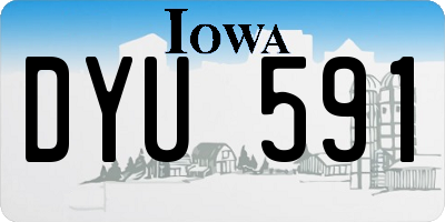 IA license plate DYU591