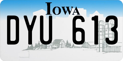 IA license plate DYU613