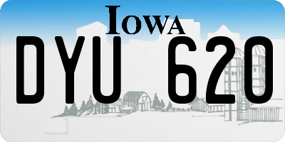 IA license plate DYU620