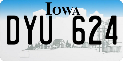 IA license plate DYU624