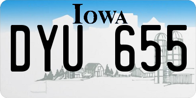 IA license plate DYU655