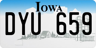 IA license plate DYU659