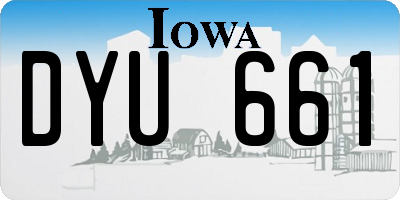 IA license plate DYU661