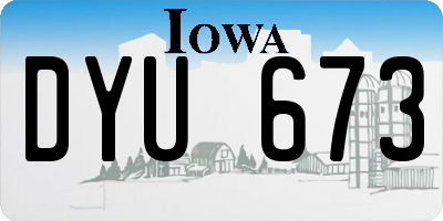 IA license plate DYU673