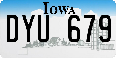 IA license plate DYU679