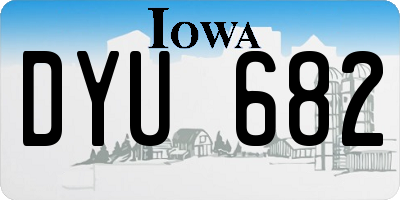 IA license plate DYU682