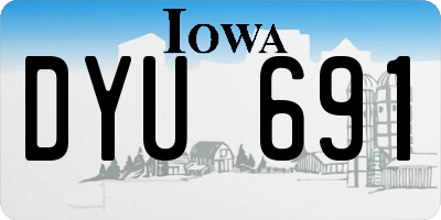 IA license plate DYU691