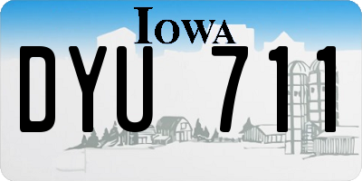 IA license plate DYU711